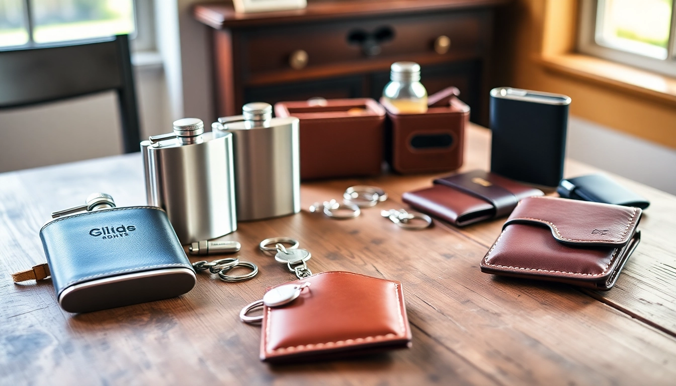 Shop unique cheap groomsmen gifts like personalized flasks and keychains for your special day.