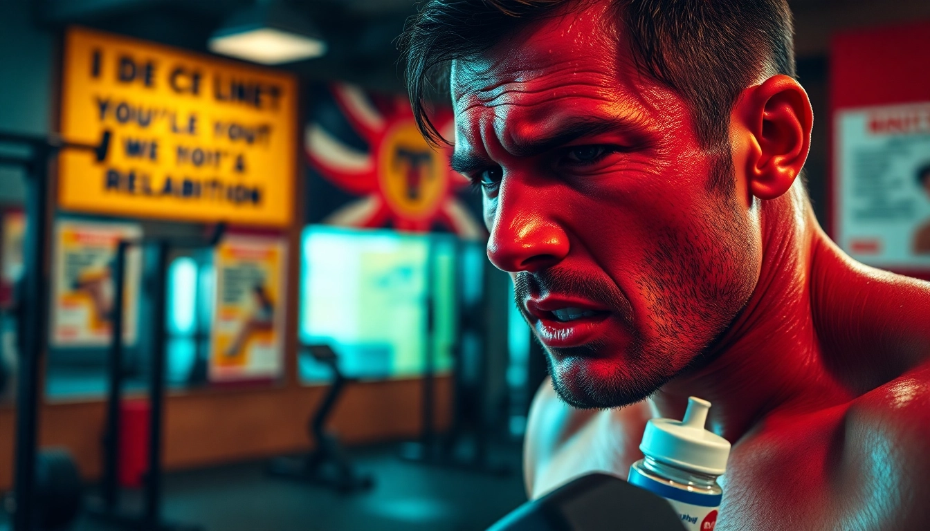 Struggling athlete demonstrating signs of exercise intolerance in an intense workout.