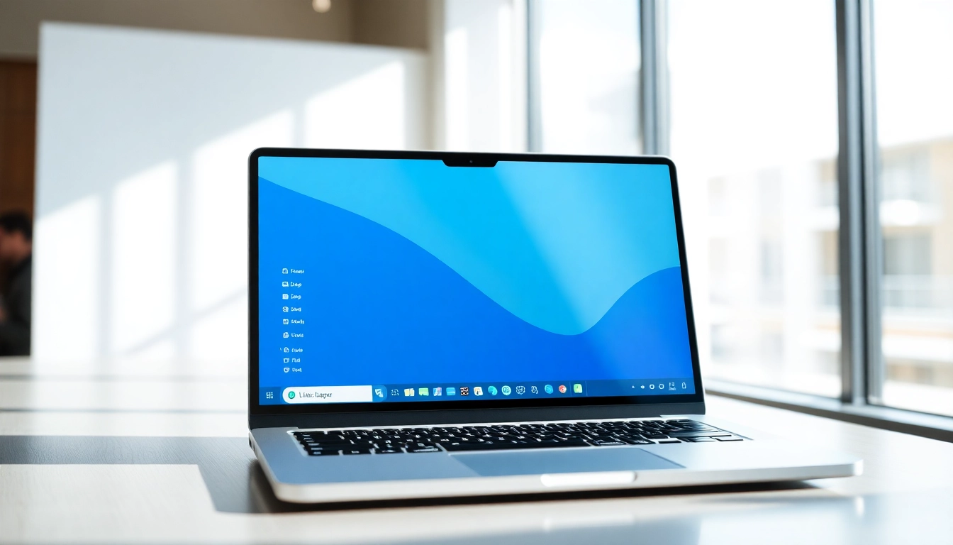 Download line电脑版下载 on a laptop with an intuitive and vibrant user interface.