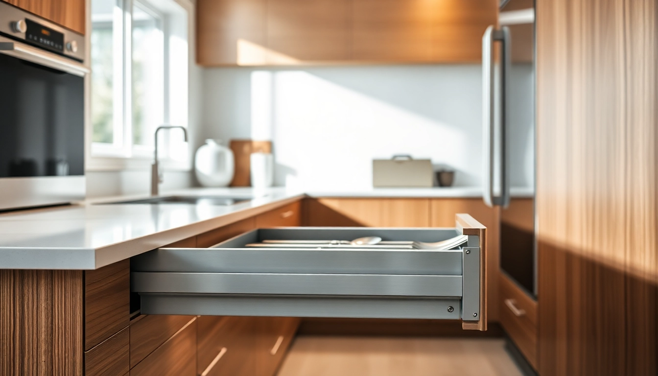 Showcasing a versatile Metal Drawer System in a modern kitchen, highlighting functionality and design.