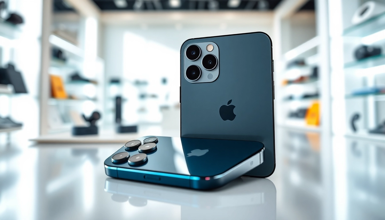 Buy iPhone Pro with its stunning design and features showcased in a contemporary setting.
