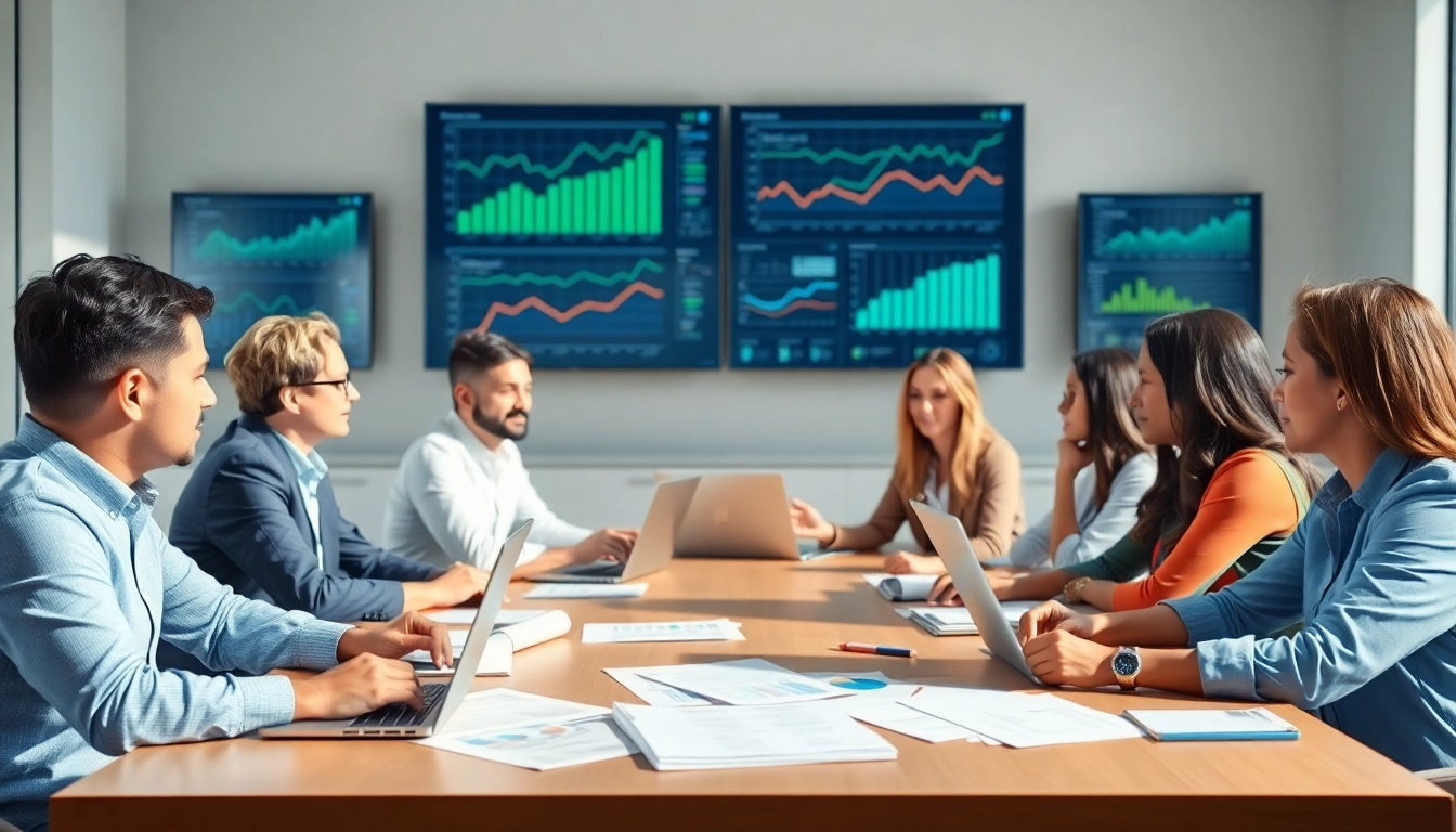 Analyze competitive intelligence strategies during a business discussion in a modern office.