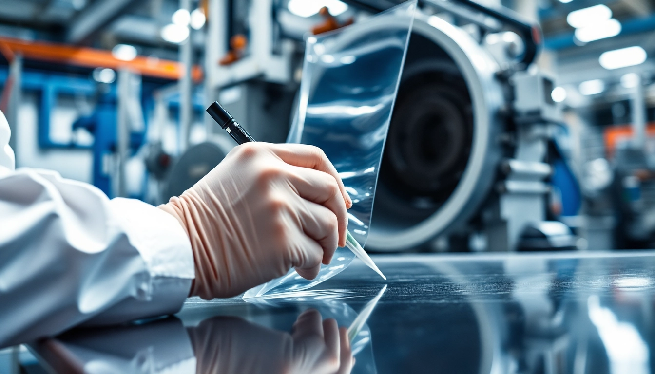 Applying adhesive films directly from https://www.makobond.com/adhesives-films in a high-tech aerospace setting.