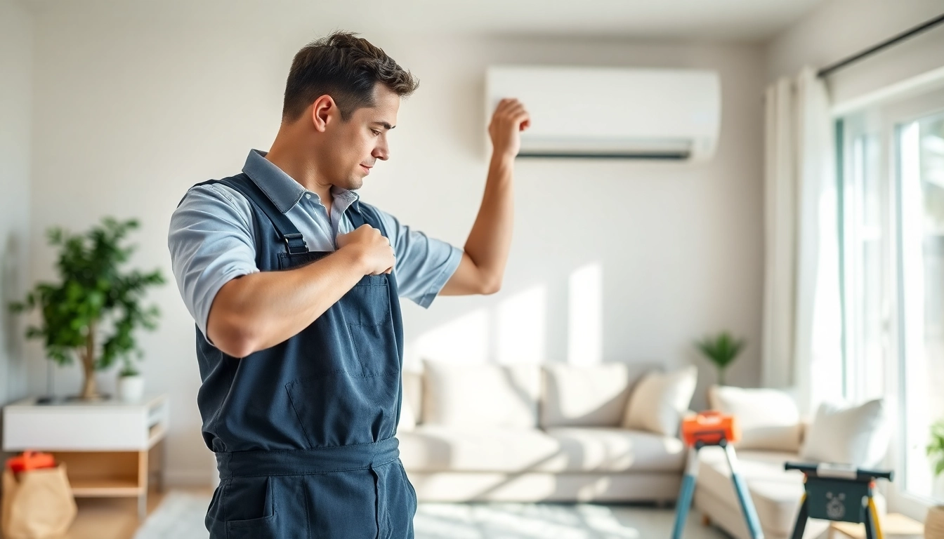 Expert performing ac repair glendale az in a bright residential environment, demonstrating quality service.