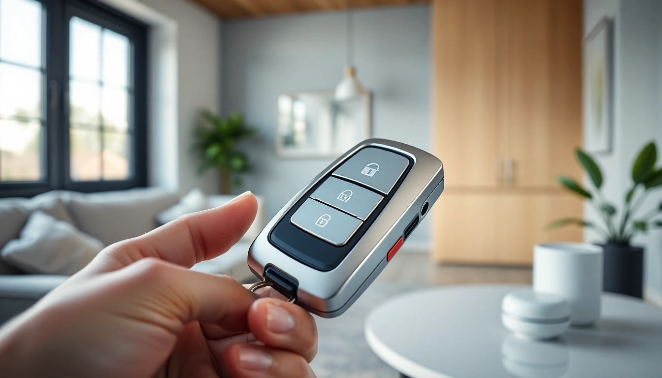 Showcasing a key fob for electric cars highlighting its sleek design.
