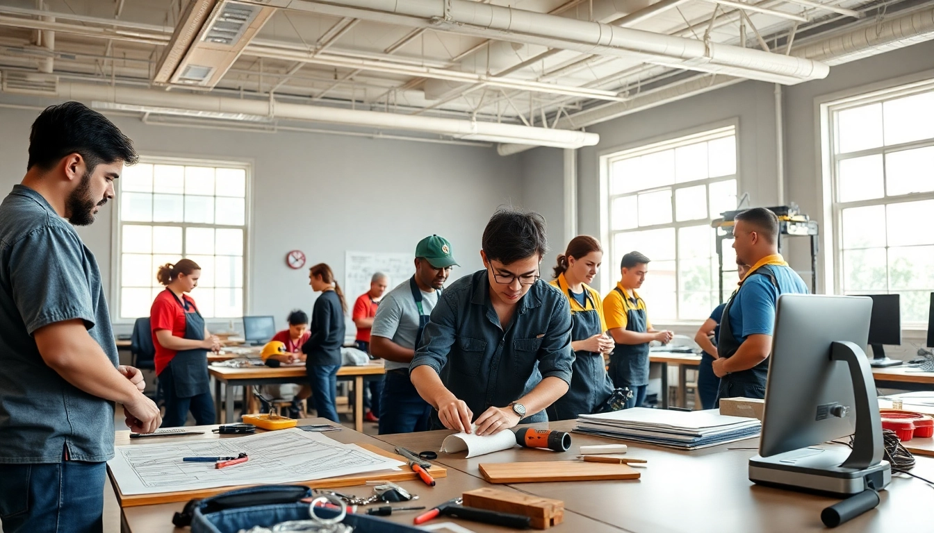 Learning environment at trade schools oahu showcasing students in hands-on activities.