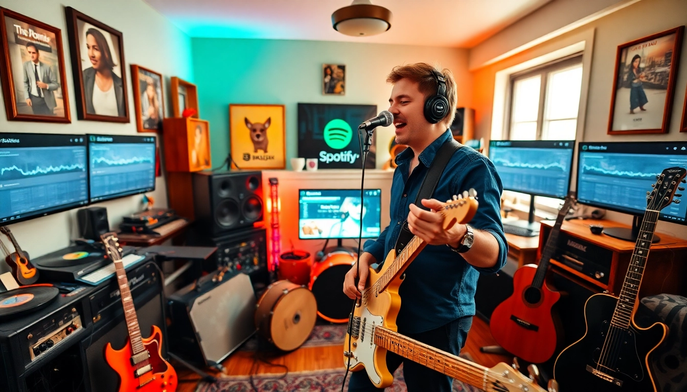 Boost your presence with effective spotify promotion in a professional home studio setting.
