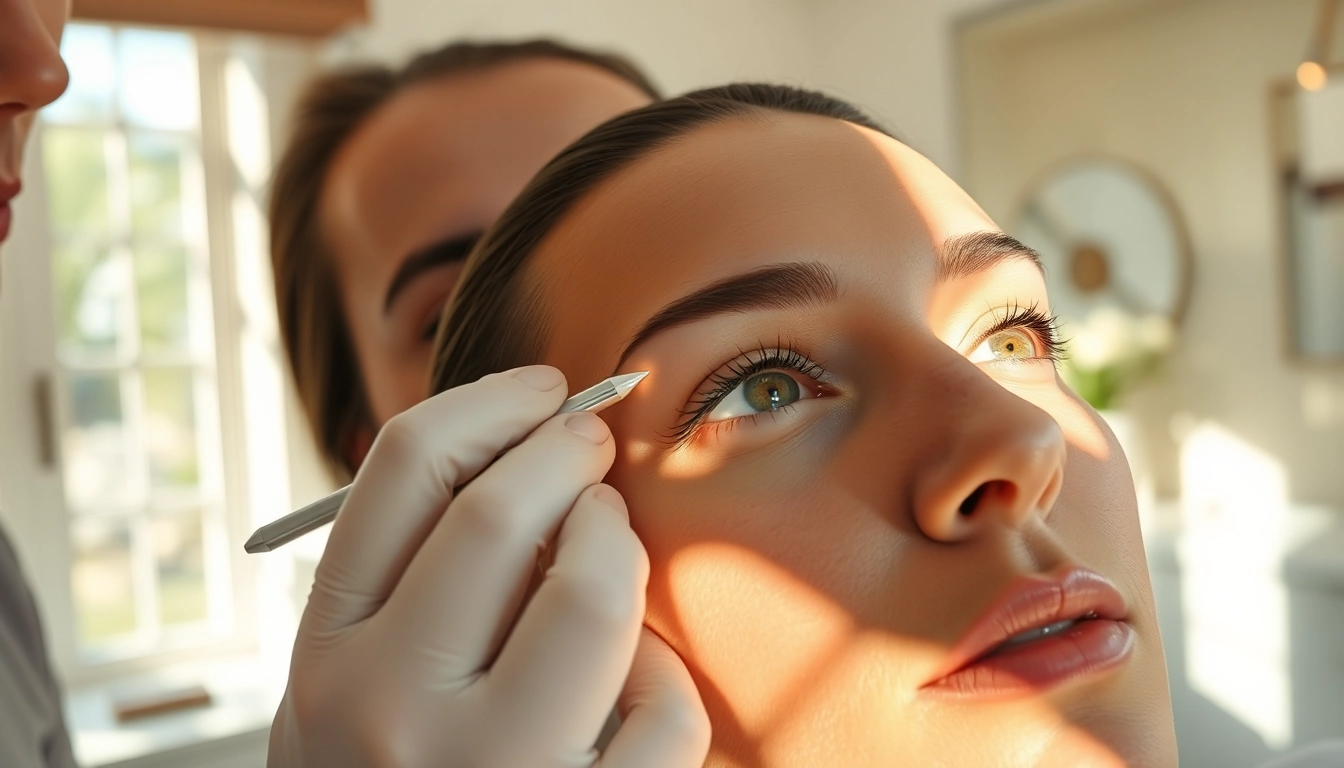 Apply under eye filler expertly with a bright, professional atmosphere during a medspa treatment.