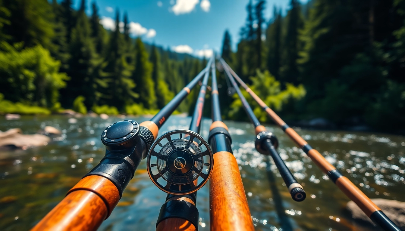 Showcase of the best fly fishing rods highlighting craftsmanship and beauty in a natural setting.