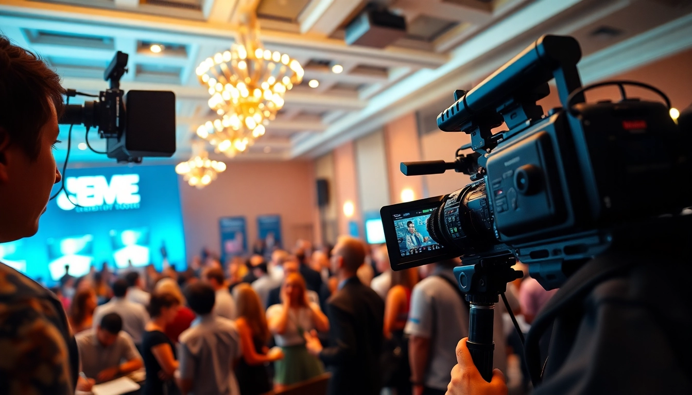 Capturing Miami Corporate Event Videography Photography with a professional team at a vibrant corporate gathering.