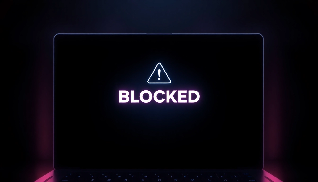 Inatogel access denied - security alert with warning icon and error message on screen.