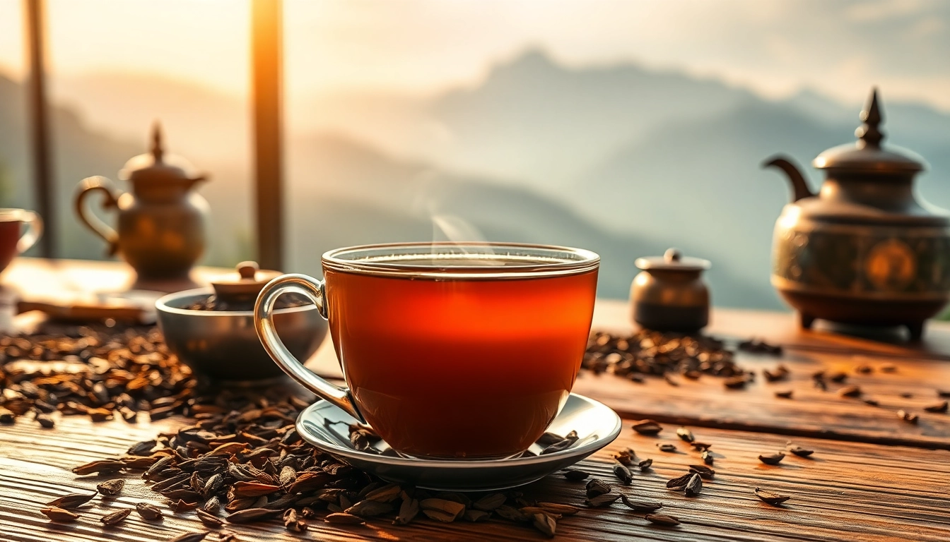 Enjoy the best teas from Nepal brewed in a perfect cup against a scenic Himalayan backdrop.