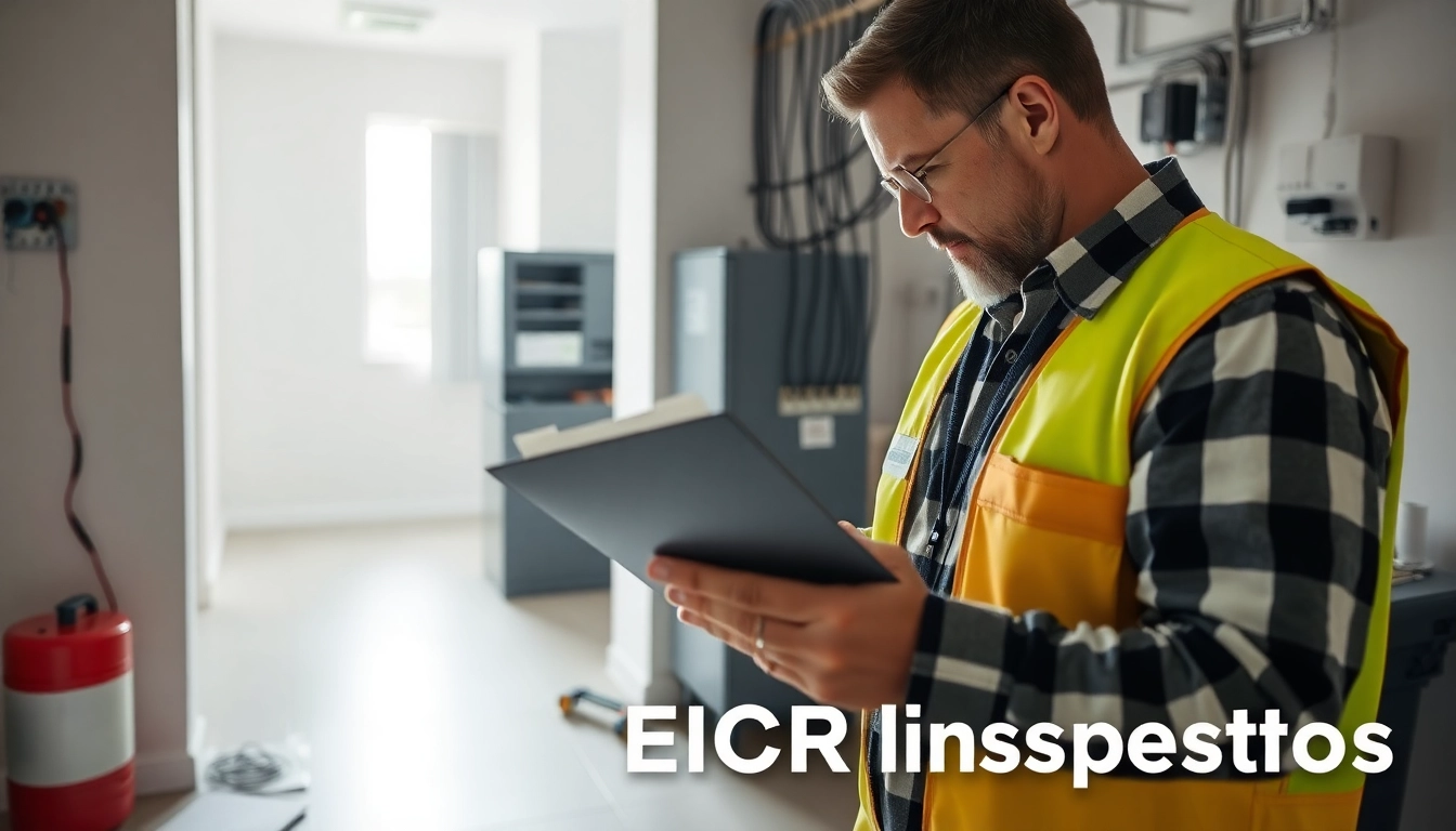 EICR Inspections in progress, showcasing an inspector thoroughly checking electrical systems.