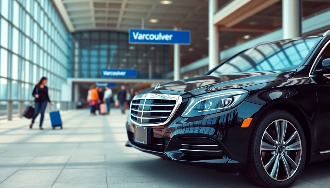 Optimize your travel with car service YVR featuring luxury black cars at Vancouver Airport.