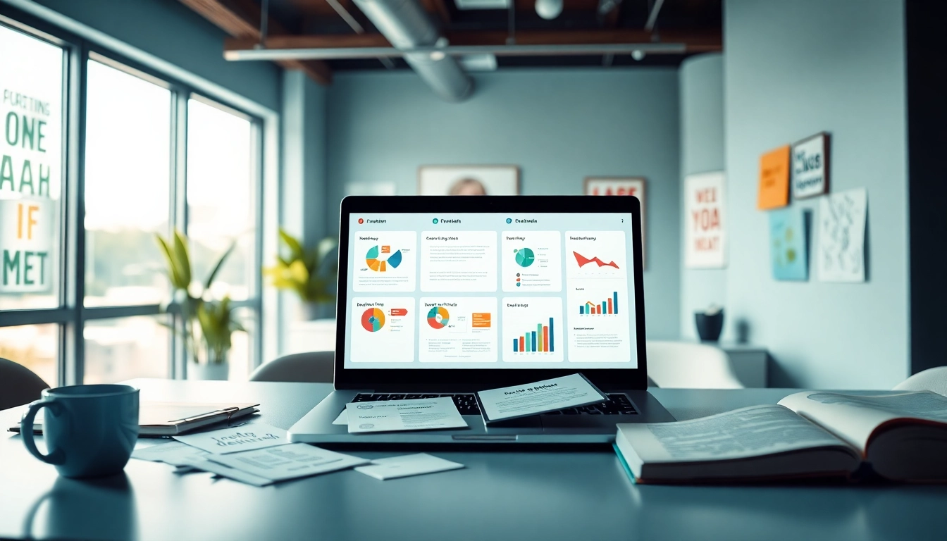 Showcase of the Best funnel templates for coaches in a professional workspace setup