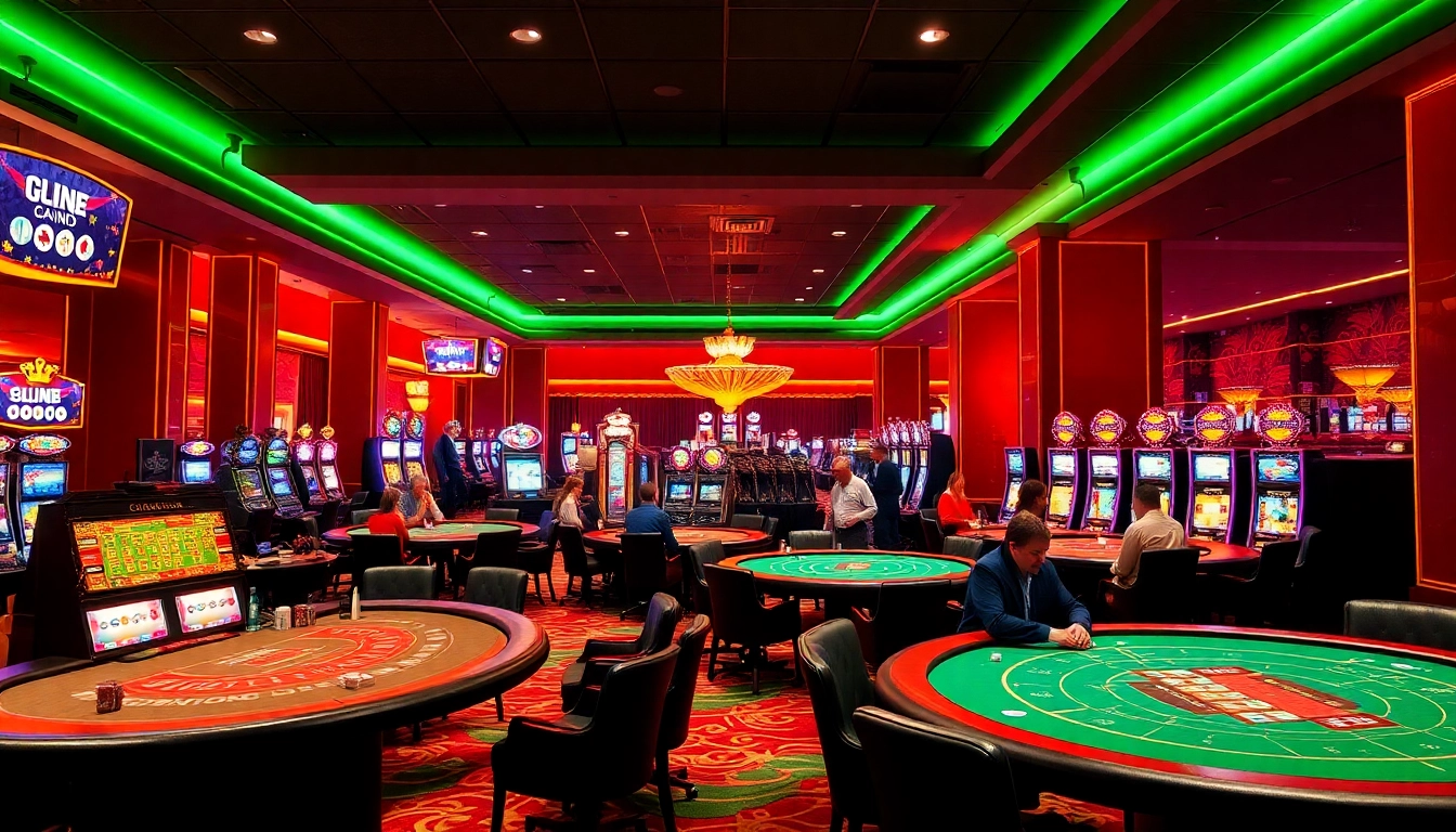 Experience the excitement of a Licensed Casino with vibrant gaming tables and elegant decor.