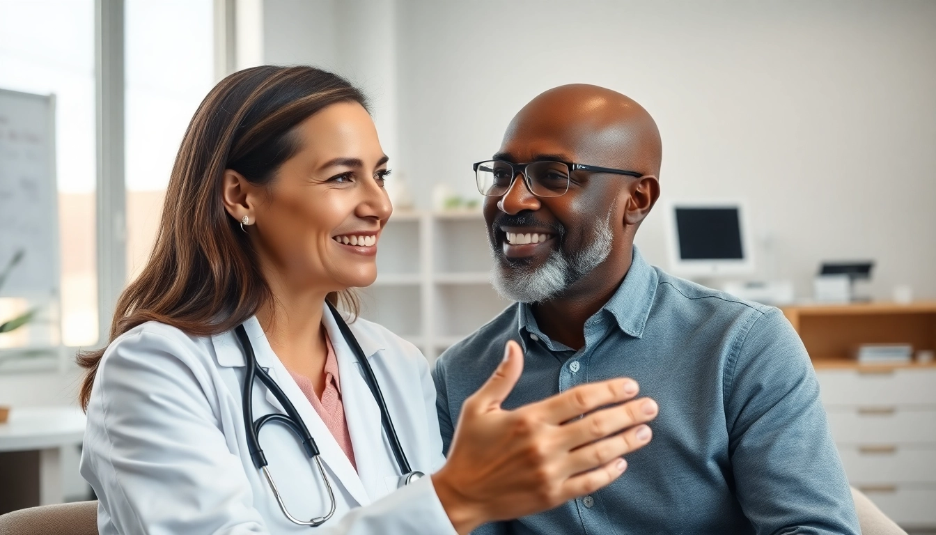 Consultation between concierge doctor las vegas and patient in a welcoming medical office.