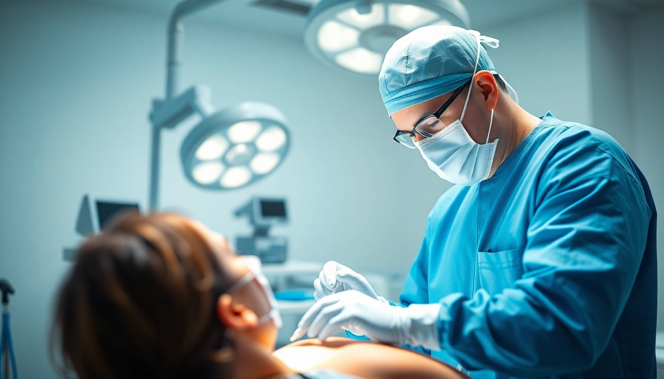 Erleben Sie Plastische Chirurgie Braunschweig mit einem Facharzt in einem modernen Operationssaal.