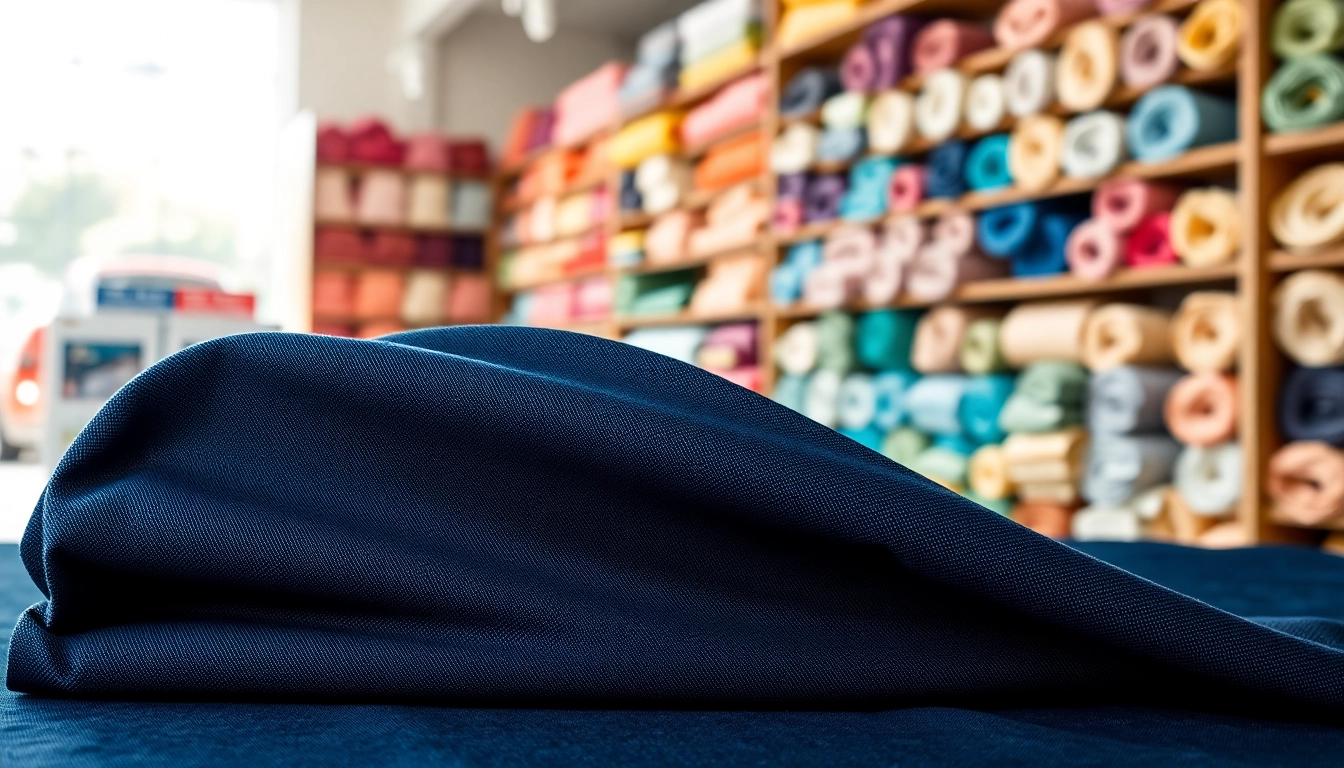Punta di Roma stof met rijke textuur en diepe kleuren in een elegante stoffenwinkel tonen