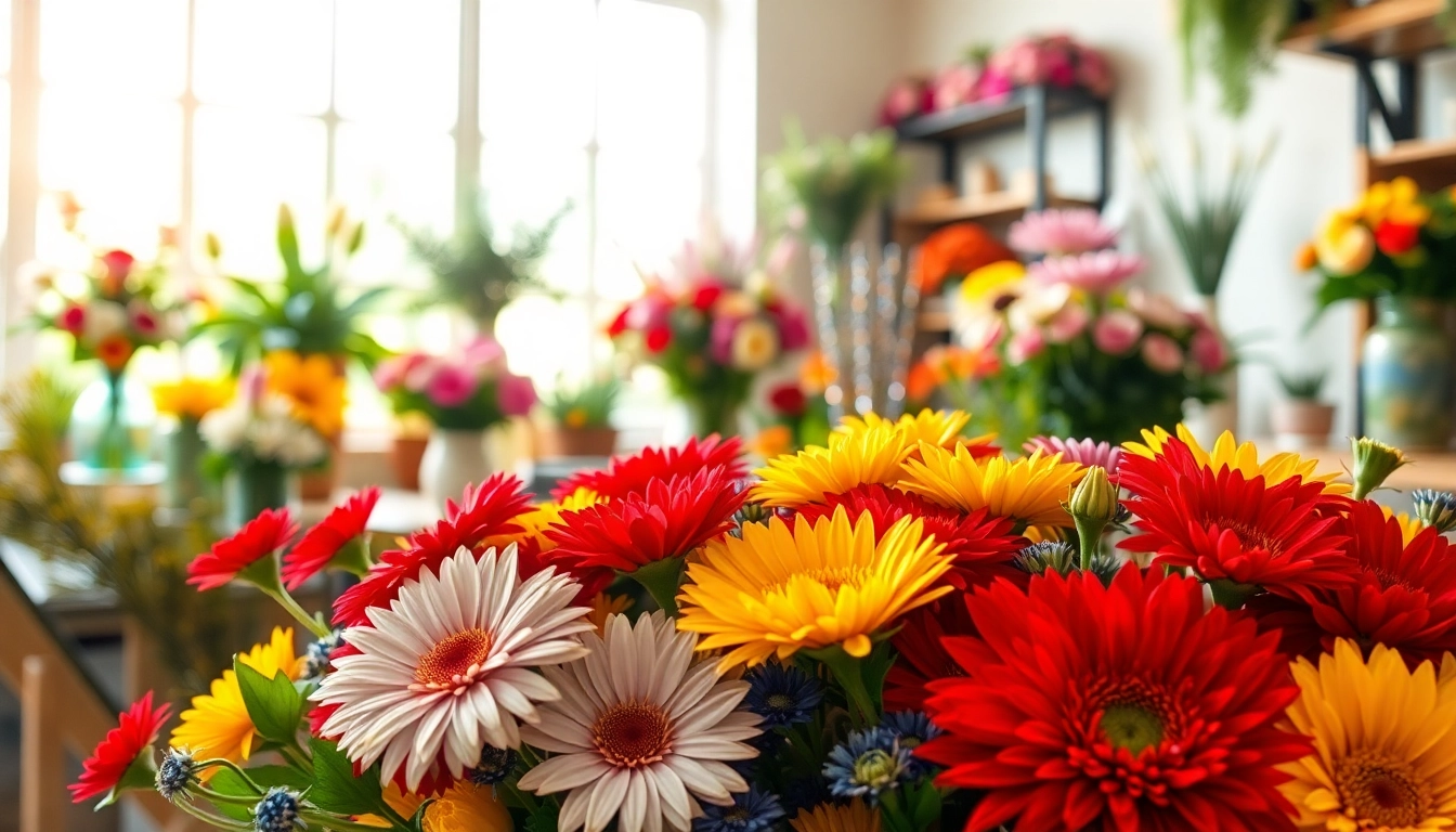 Fresh flowers for Flower Delivery Mernda displayed elegantly in a cozy floral shop.