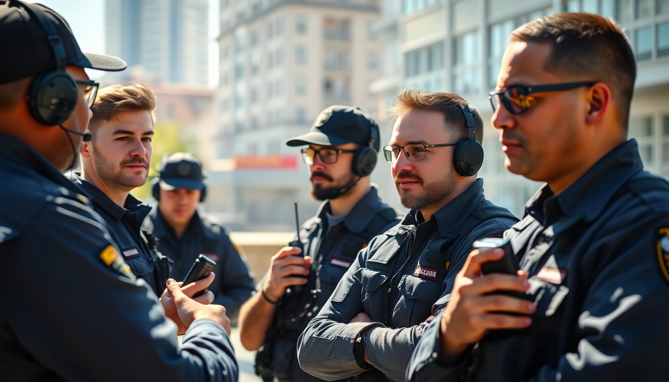 Students at Buffalo Security Guard School practicing outdoor security techniques during training.