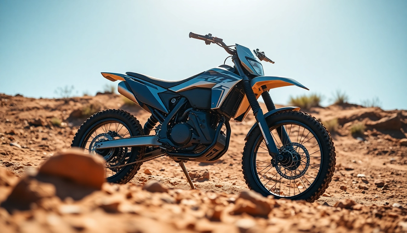 Experience the E Ride Pro S electric dirt bike on a rugged trail, showcasing its dynamic design.