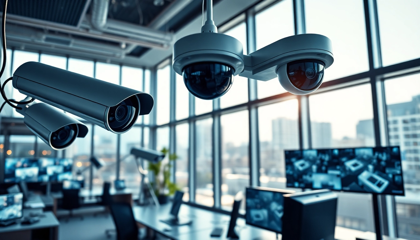 Enhance security with CCTV & Remote Monitoring systems in a modern office setting.