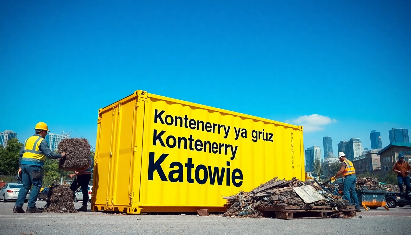 Wynajem kontenerów na gruz Katowice dla efektywnego wywozu odpadów budowlanych.
