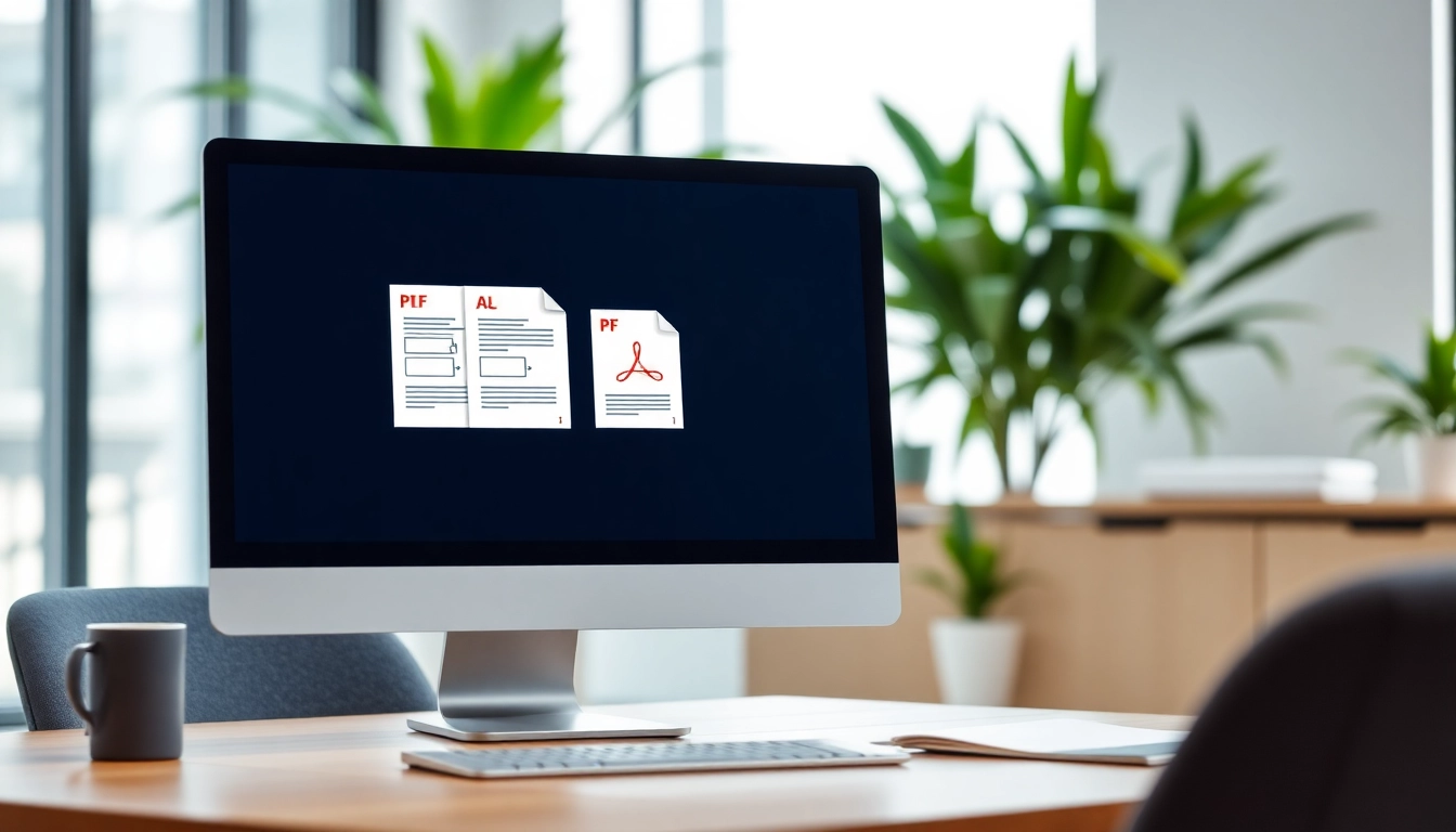 Efficiently merging files using a pdf combiner in a modern workspace setup.